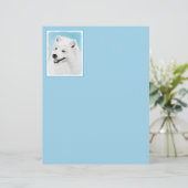 Samoyed Painting - Niedliche Original Dog Art (Stehend Vorderseite)