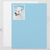Samoyed Painting - Niedliche Original Dog Art (Vorne/Hinten)