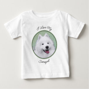 Samoyed Painting - Niedliche Original Dog Art Baby T-shirt