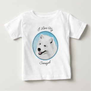 Samoyed Painting - Niedliche Original Dog Art Baby T-shirt