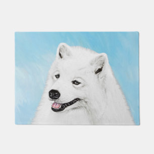 Samoyed Painting - Niedliche Original Dog Art Fußmatte