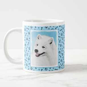 Samoyed Painting - Niedliche Original Dog Art Jumbo-Tasse