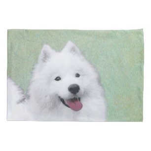 Samoyed Painting - Niedliche Original Dog Art Kissenbezug