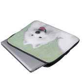 Samoyed Painting - Niedliche Original Dog Art Laptopschutzhülle (Vorne Knopf)