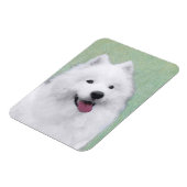 Samoyed Painting - Niedliche Original Dog Art Magnet (Linke Seite)