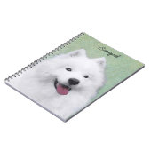 Samoyed Painting - Niedliche Original Dog Art Notizblock (Linke Seite)