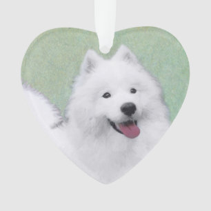 Samoyed Painting - Niedliche Original Dog Art Ornament
