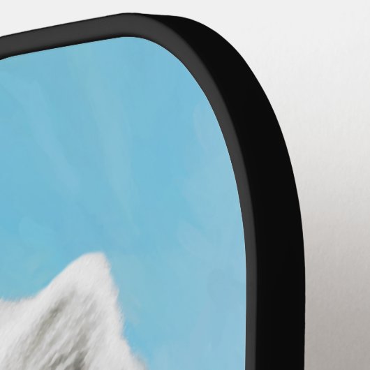 Samoyed Painting - Niedliche Original Dog Art Pickleball Schläger (Linke Seite)