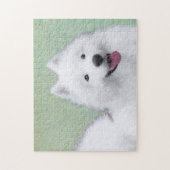 Samoyed Painting - Niedliche Original Dog Art Puzzle (Vertikal)
