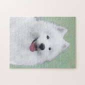 Samoyed Painting - Niedliche Original Dog Art Puzzle (Horizontal)