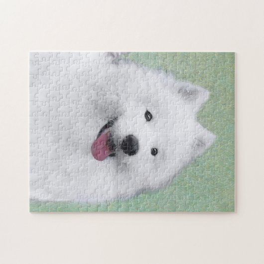Samoyed Painting - Niedliche Original Dog Art Puzzle (Horizontal)