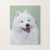 Samoyed Painting - Niedliche Original Dog Art Puzzle (Vertikal)
