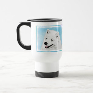 Samoyed Painting - Niedliche Original Dog Art Reisebecher