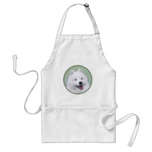 Samoyed Painting - Niedliche Original Dog Art Schürze