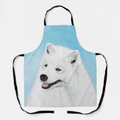 Samoyed Painting - Niedliche Original Dog Art Schürze (Vorderseite)