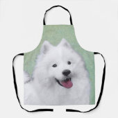 Samoyed Painting - Niedliche Original Dog Art Schürze (Vorderseite)