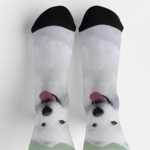 Samoyed Painting - Niedliche Original Dog Art Socken