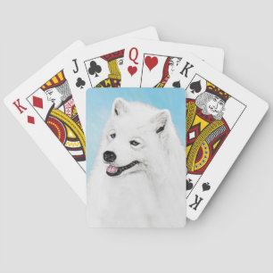 Samoyed Painting - Niedliche Original Dog Art Spielkarten