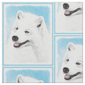 Samoyed Painting - Niedliche Original Dog Art Stoff (Nahaufnahme)