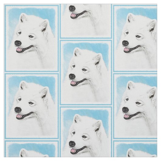 Samoyed Painting - Niedliche Original Dog Art Stoff (Muster)