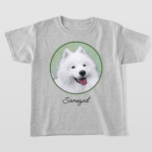 Samoyed Painting - Niedliche Original Dog Art T-Shirt (Ablage )