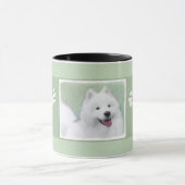 Samoyed Painting - Niedliche Original Dog Art Tasse (Zentrum)