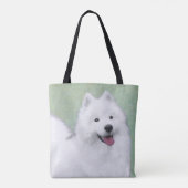 Samoyed Painting - Niedliche Original Hundekunst Tasche (Rückseite)