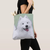 Samoyed Painting - Niedliche Original Hundekunst Tasche (Von Nahem)