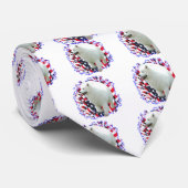 Samoyed Patriot Krawatte (Gerollt)