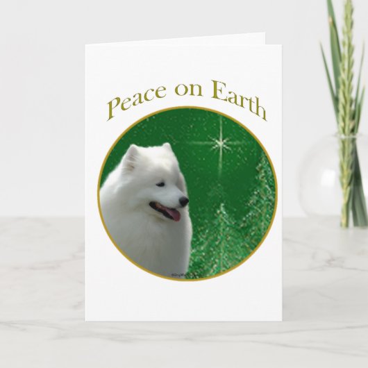 Samoyed Peace Feiertagskarte (Vorderseite)