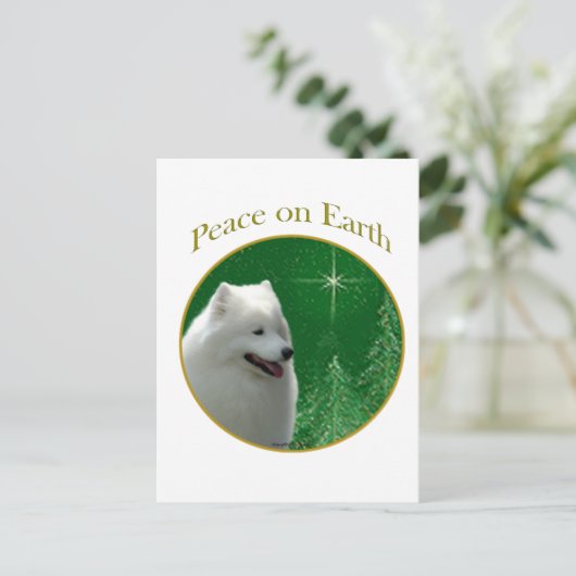 Samoyed Peace Postkarte (Stehend Vorderseite)