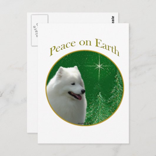 Samoyed Peace Postkarte (Vorne/Hinten)