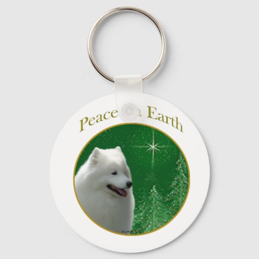 Samoyed Peace Schlüsselanhänger (Vorderseite)