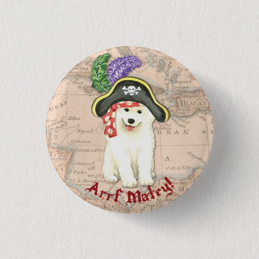 Samoyed Pirate Button (Vorderseite)