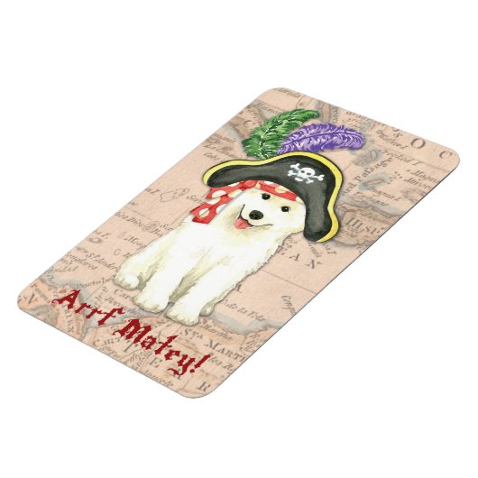 Samoyed Pirate Magnet (Linke Seite)