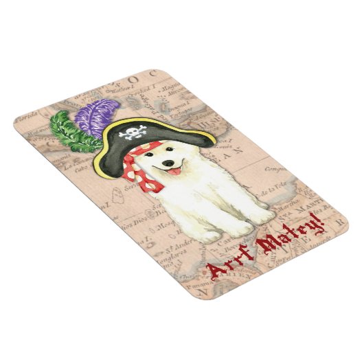 Samoyed Pirate Magnet (Rechte Seite)