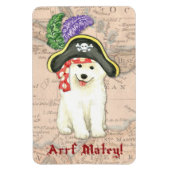 Samoyed Pirate Magnet (Vertikal)