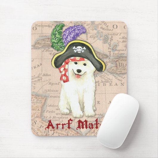 Samoyed Pirate Mousepad (Mit Mouse)