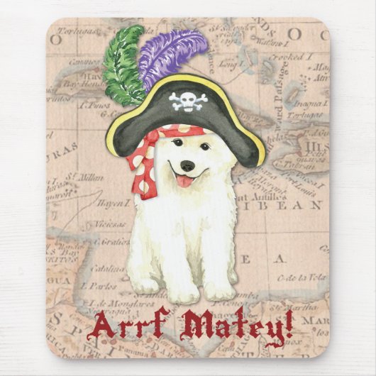Samoyed Pirate Mousepad (Vorne)