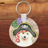 Samoyed Pirate Schlüsselanhänger (Vorderseite)