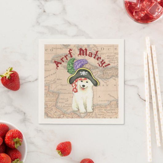 Samoyed Pirate Serviette (Beispiel)