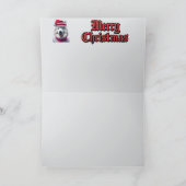 Samoyed Powered Sleigh Folght Grußkarte Karte (Innenseite)