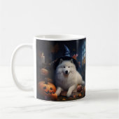 Samoyed Pumpkins Halloween Beängstigend Kaffeetasse (Links)