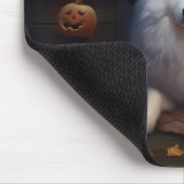 Samoyed Pumpkins Halloween Beängstigend Mousepad (Ecke)