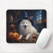 Samoyed Pumpkins Halloween Beängstigend Mousepad (Mit Mouse)