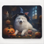 Samoyed Pumpkins Halloween Beängstigend Mousepad (Vorne)