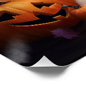 Samoyed Pumpkins Halloween Beängstigend Poster (Ecke)