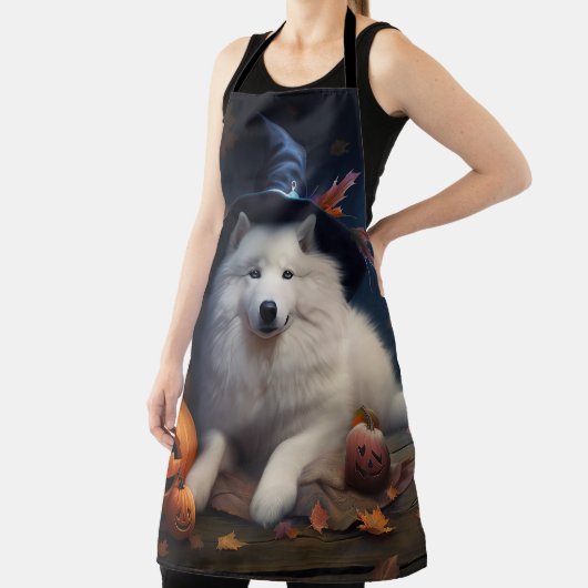 Samoyed Pumpkins Halloween Beängstigend Schürze (InSitu)