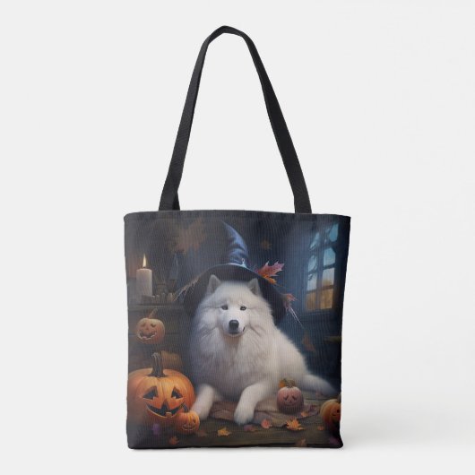 Samoyed Pumpkins Halloween Beängstigend Tasche (Rückseite)