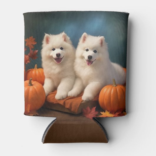 Samoyed Puppy Autumn Delight Pumpen Dosenkühler (Vorderseite)